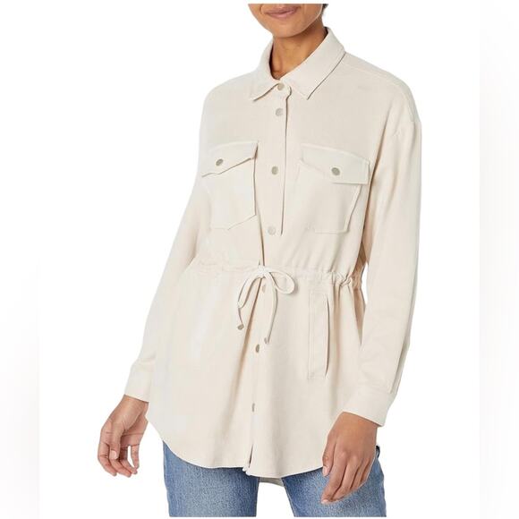 NWT! Blank NYC Drawstring Waist Utility Lightweight Shacket - Size Small - Picture 4 of 11